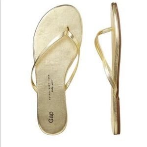 Gold Gap Leather Sandals
